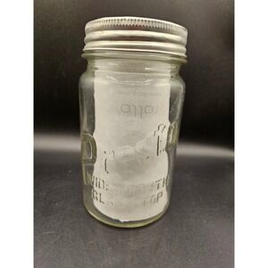Vintage Presto Wide Mouth Glass Top Canning Jar Illinois Glass Co 7 Inch Clear